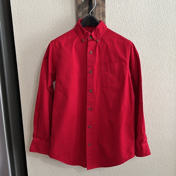 Class Club boys red long sleeve button down dress shirt - Picture 14 of 16